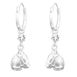 lange hester øredobber i sølv - Little Ones