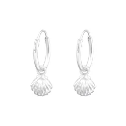 12 mm skall creol i sølv