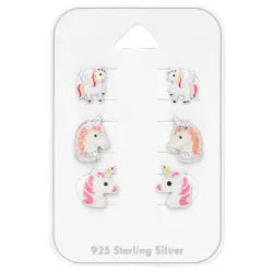 enhjørning ørestikker i sølv - Little Ones