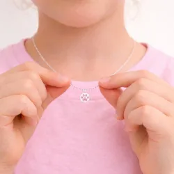 pote krystall halskjede med anheng i sølv - Little Ones