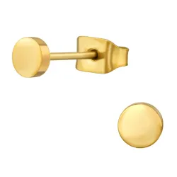 4 mm ørestikker i forgyldt titanium