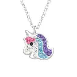 enhjørning halskjede i sølv - Little Ones
