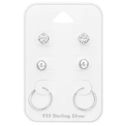 hvit zirkon øredobber i sølv