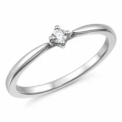 lab grown diamant solitairering i sølv