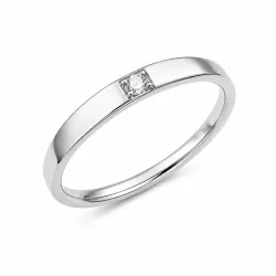 lab grown diamant solitairering i sølv