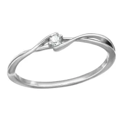 lab grown diamant ring i rodinert sølv