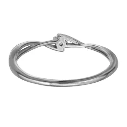 lab grown diamant ring i rodinert sølv