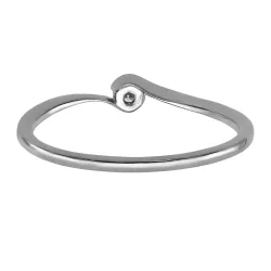 lab grown diamant solitairering i rodinert sølv