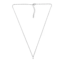 45 cm halskjede med lab grown diamant anheng i sølv 0,11 ct