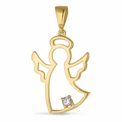 engel zirkon anheng i 9 karat gull - Gold Collection