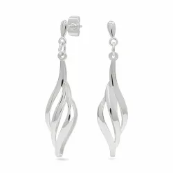 Store lange øredobber i sølv