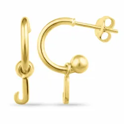 bokstav j halvcreol i forgylt sølv - My Letter