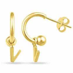 bokstav v halvcreol i forgylt sølv - My Letter