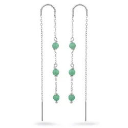 amasonitt kjedeøreringer i sølv - Loom Stones