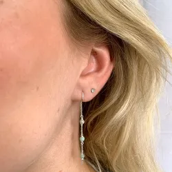 amasonitt kjedeøreringer i sølv - Loom Stones