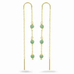 amasonitt kjedeøreringer i forgylt sølv - Loom Stones