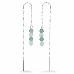 amasonitt kjedeøreringer i sølv - Loom Stones