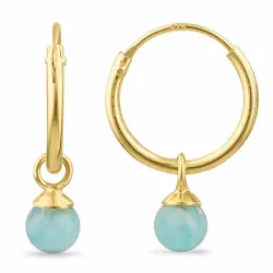 12 mm amasonitt creol i forgylt sølv - Loom Stones