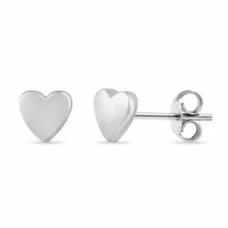hjerte ørestikker i sølv