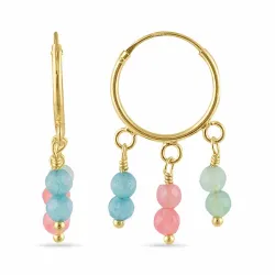 14 mm creol i forgylt sølv - Loom Stones