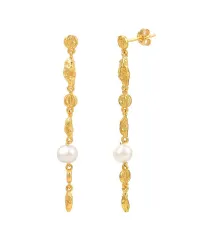 Hultquist Hazel lange øredobber i forgylt sølv