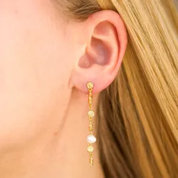 Hultquist Hazel lange øredobber i forgylt sølv