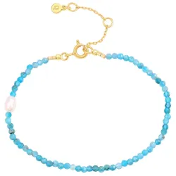 Hultquist Wren blå armbånd i forgylt sølv