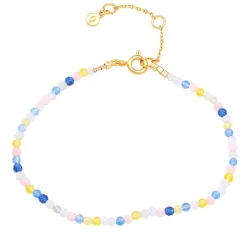 Hultquist Paisley perle armbånd i forgylt sølv