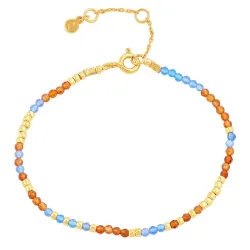 Hultquist Elra multifargede armbånd i forgylt sølv