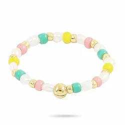 Hultquist Aurora ring i forgylt sølv multifarget stein