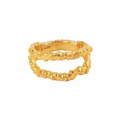 Hultquist Savannah ring i forgylt sølv