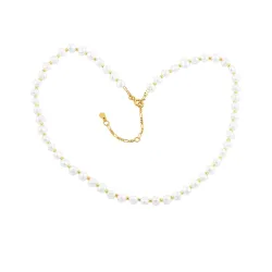 Hultquist Arabella perle halskjede i forgylt sølv
