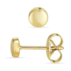 4 mm runde ørestikker i 9 karat gull