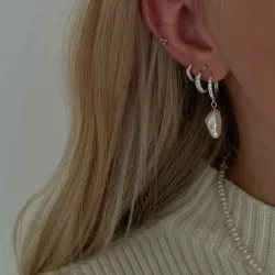 10 mm Nava Ara creol i sølv