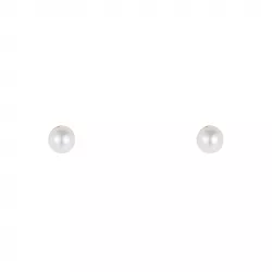 2 mm Nava perle ørestikker i forgylt sølv