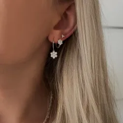 Nava Tulia Petite perle øredobber i sølv