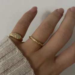 Nava Cyra justerbar ring i forgylt sølv