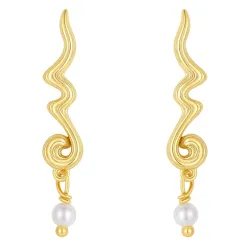 Nava Chimere perle øredobber i forgylt sølv