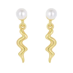 Nava Anisha øredobber i forgylt sølv