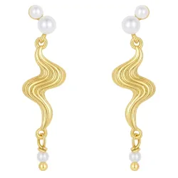 Nava Reviera øredobber i forgylt sølv