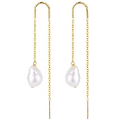 Nava Ananta kjedeøreringer i forgylt sølv