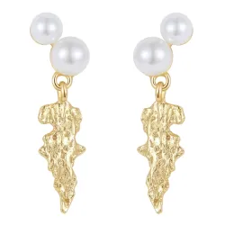 Nava Lamia øredobber i forgylt sølv