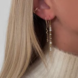 Nava Mamba slange kjedeøreringer i forgylt sølv