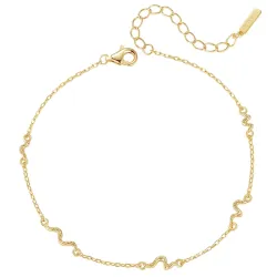 Nava Naga armbånd i forgylt sølv