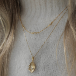 Nava Shesha halskjede i forgylt sølv