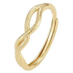 Nava Sarpa  justerbar ring i forgylt sølv