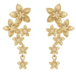 Nava Leia øredobber i forgylt sølv