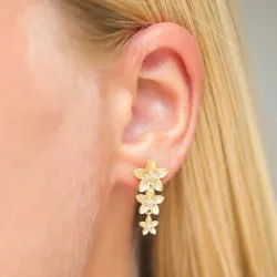 Nava Tiara øredobber i forgylt sølv