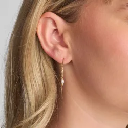 Studio Z Tangled perle ear lines i forgylt sølv