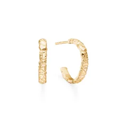 Studio Z Bigger Element ørestikker i forgylt sølv